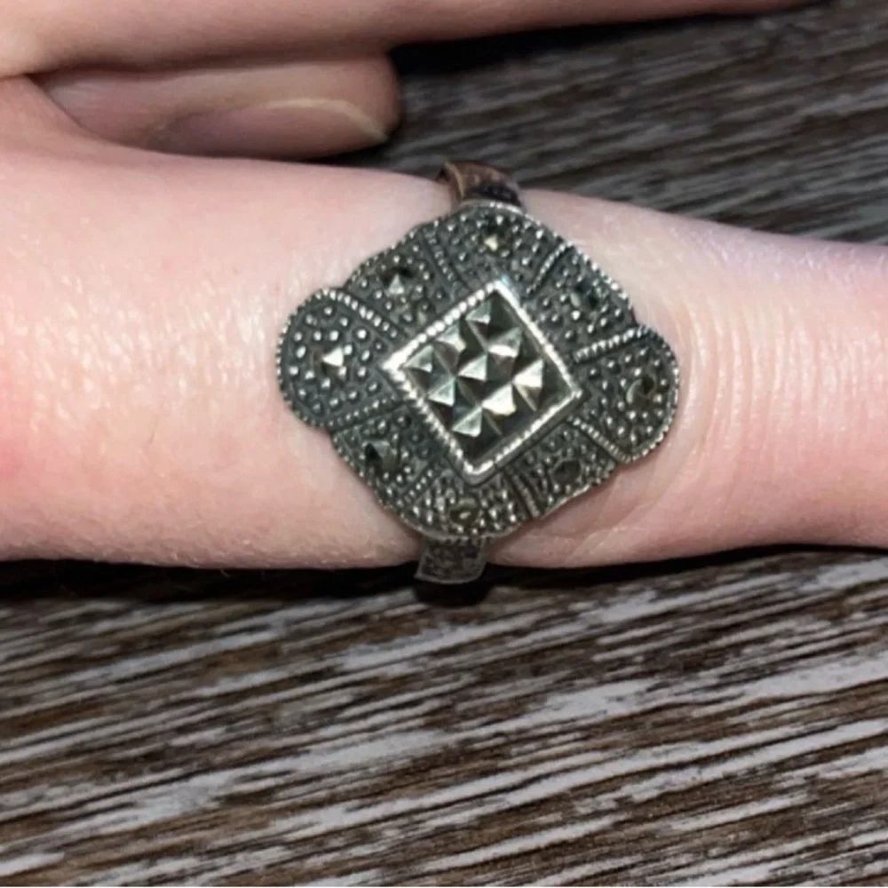 Antique Sterling Silver Ring Statement Jewelry Accessory